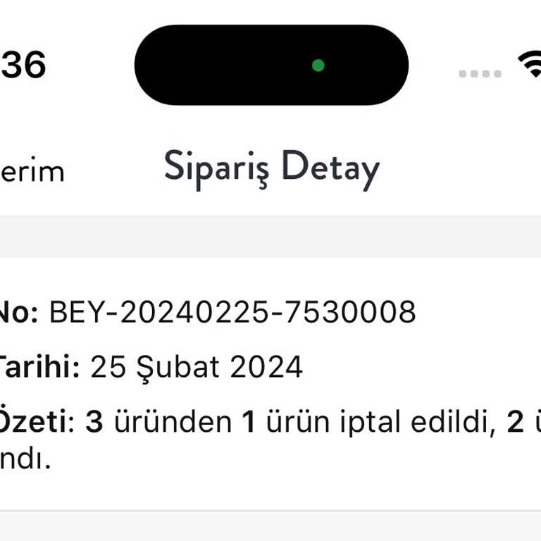 Beymen Onaysız İptal Edilen Siparişlerim
