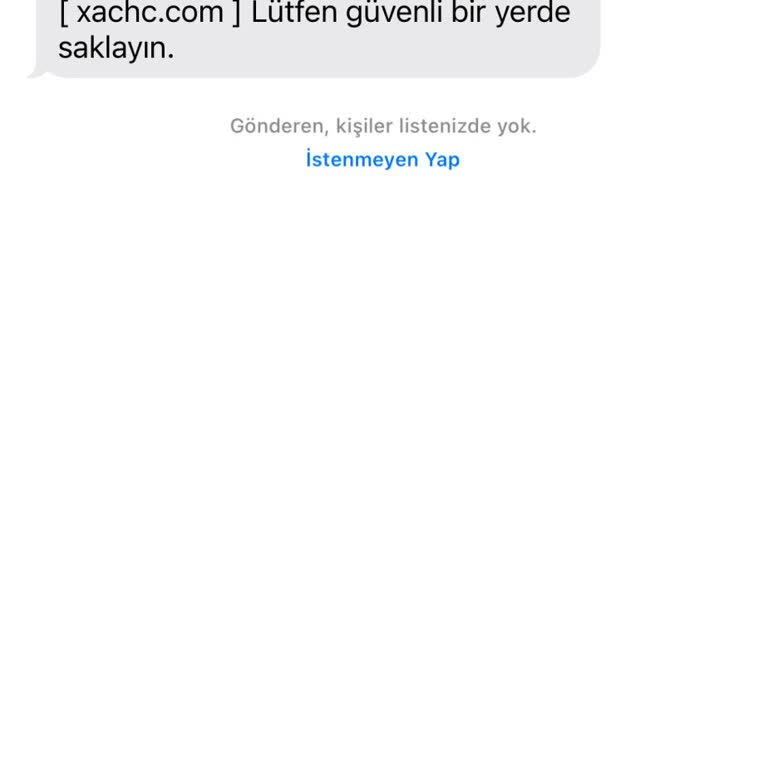 Türk Telekom İMessage Üzerinden Gelen Mesaj