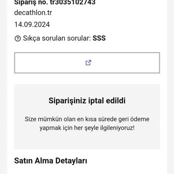 Decathlon İadesi Gerçekleşen Ürünün Ücretini Geri Ödemiyor
