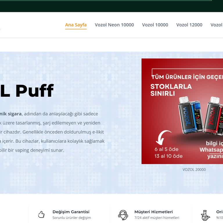 Vozol20000 Sitesi Üzerinden Yapılan Alışverişte Yaşanan Sorunlar