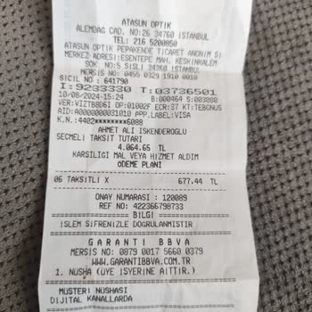 Atasun Optik Para İadesinin 14 İş Günü Dolmasına Rağmen Yapılmaması