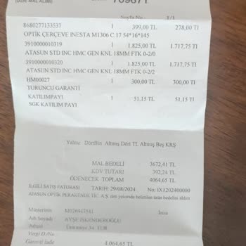 Atasun Optik Para İadesinin 14 İş Günü Dolmasına Rağmen Yapılmaması