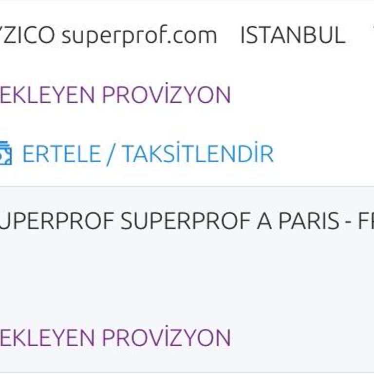 Superprof Hesabımdan Fazladan Para Çekildi