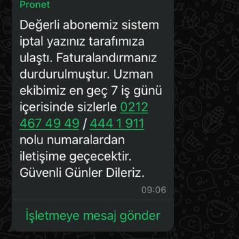 Pronet A. Ş Abonelik İptalini Yapmak Niye Zor Geliyor