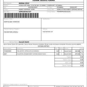 Sunny Viomi V5 Arızalanması Ve Servisin İlgisizliği