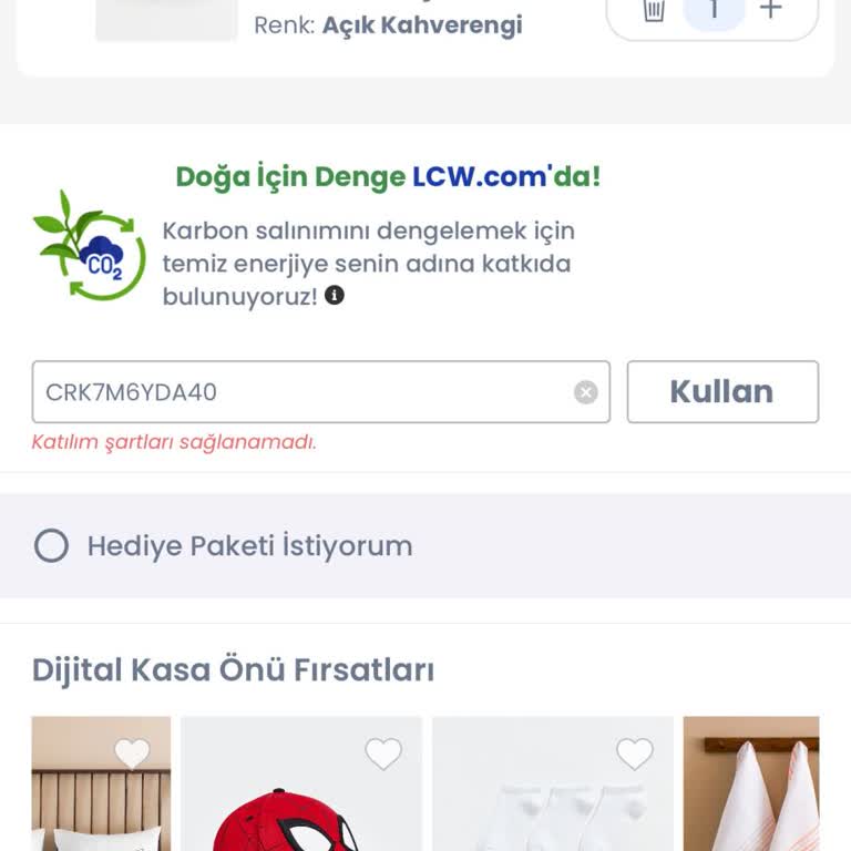 LC Waikiki Fırsat Çarkını Kullanamıyorum