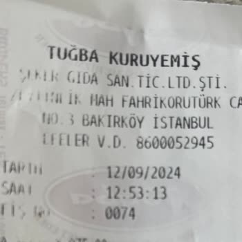 Baharatlar Ve Diğer Ürünler Problemli. Tuğba Kuruyemiş Bakırköy Şubesi