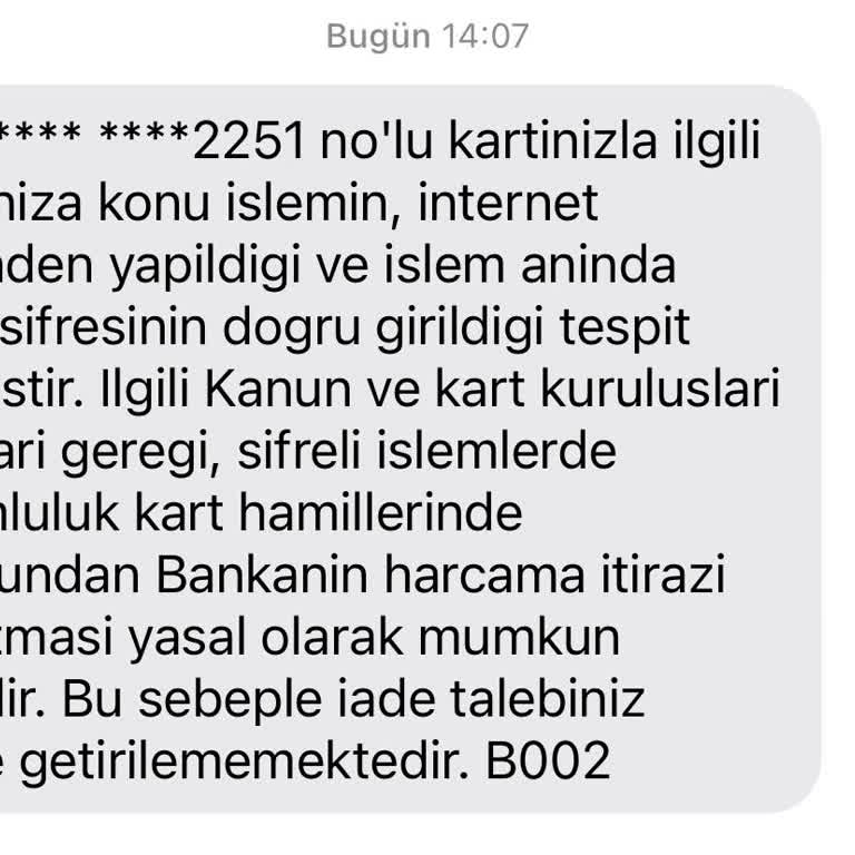 İş Bankası Yanlışlıkla Yapılan İşlem Ve Çözüm Eksikliği