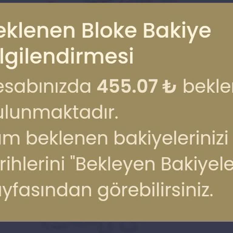 İtemsatış Blokeli Bakiye