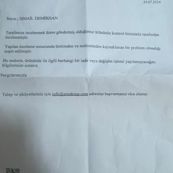 Sneaks Up Mağazası Ürün Değişim Sorunu