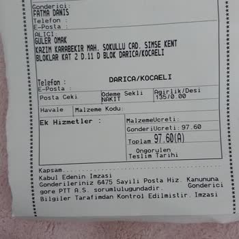 PTT Kargo Kargom Ortada Yok