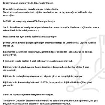 Armonia Home Office Call Center Trendyol Cüzdanı Bahanesi