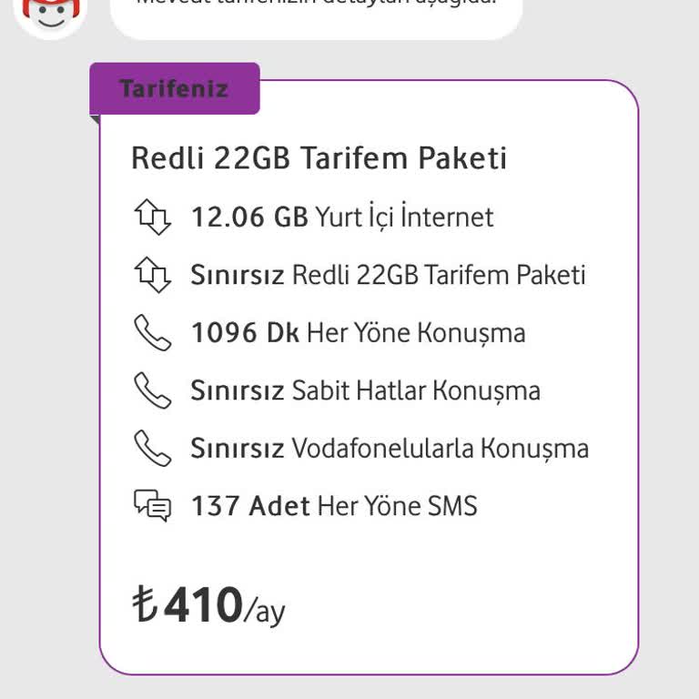 Vodafone Red 22 GB Tarifesinde Yanıltıcı Sınırsız İnternet Bilgisi