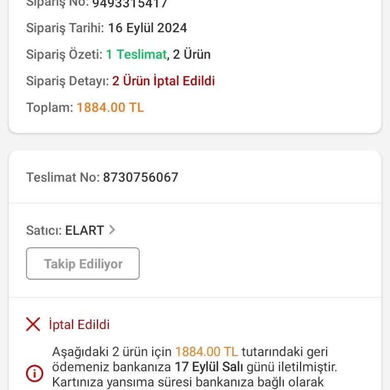 Trendyol İndirimli Ürünlerin Gönderilmemesi Ve Sipariş İptali