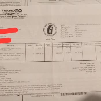 Teknosa, Epson Ve Kargo Arasındaki Sorun