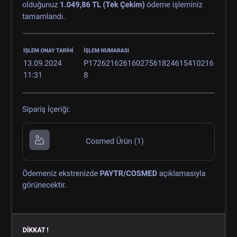 Cosmed Markası Sipariş Hakkında