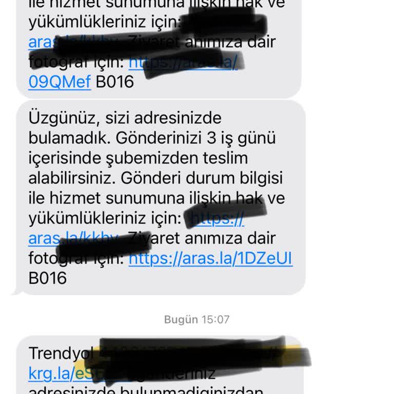 Aras Kargo Natoyolu Şubesi'nin Teslimat Sorunları