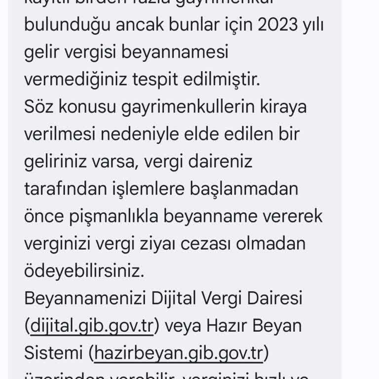 Gelir İdaresi Başkanlığı Asılsız Bildirimde Bulunuyor