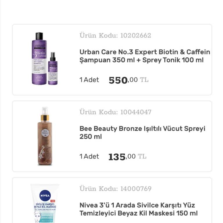 Gratis Eksik Ürün Gönderilmesi