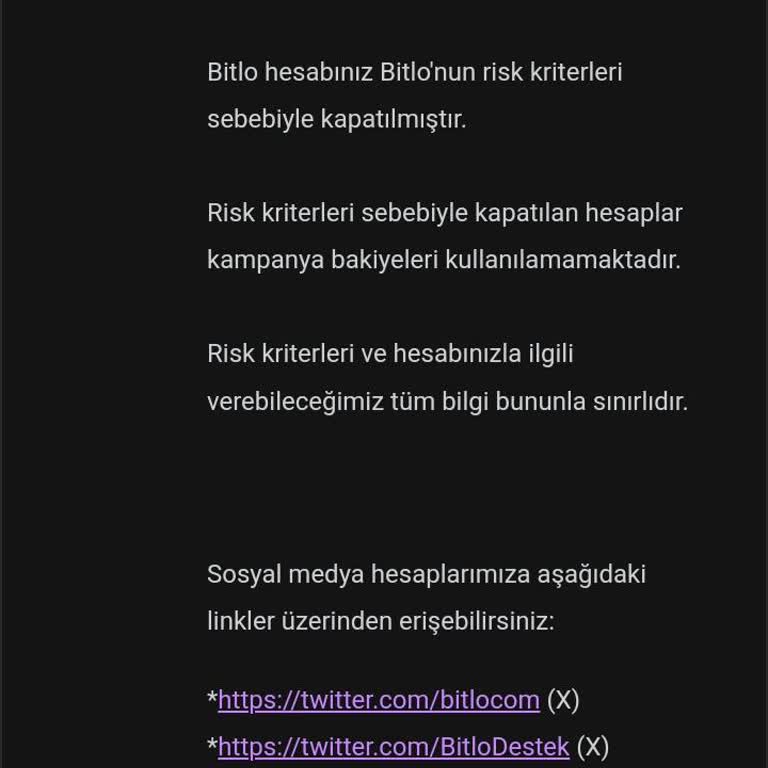 Bitlo Nedensiz Olarak Hesabımı Kapadı Ve İçindeki Bakiyeye El Koydu