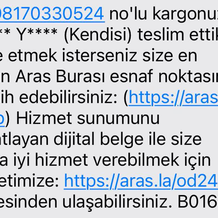 Aras Kargo Kargomun Adrese Ulaşmaması