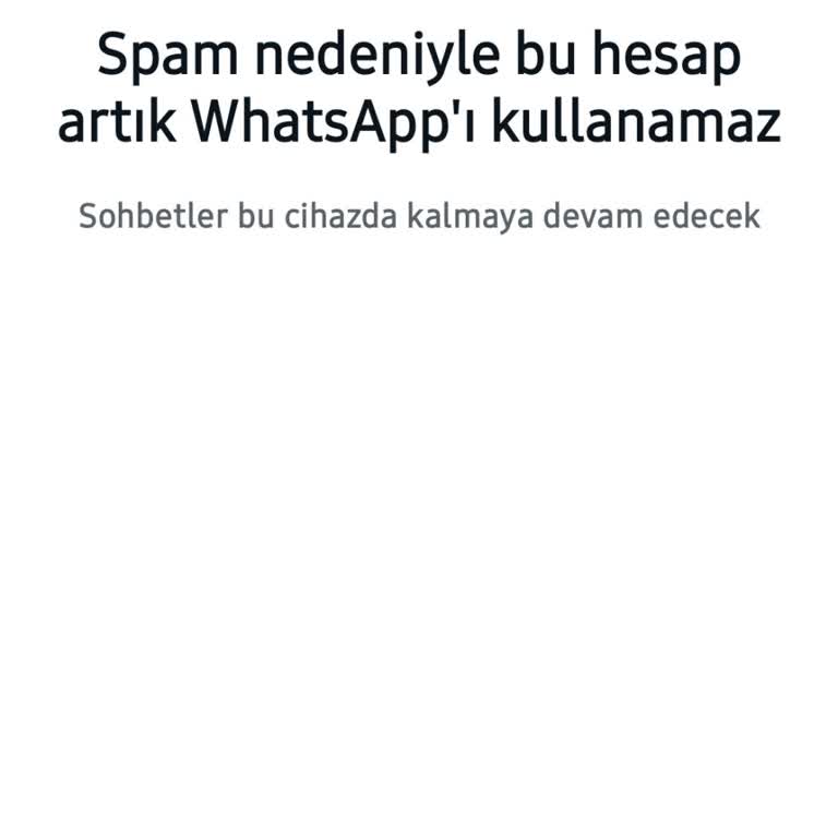 WhatsApp Spam Yedim