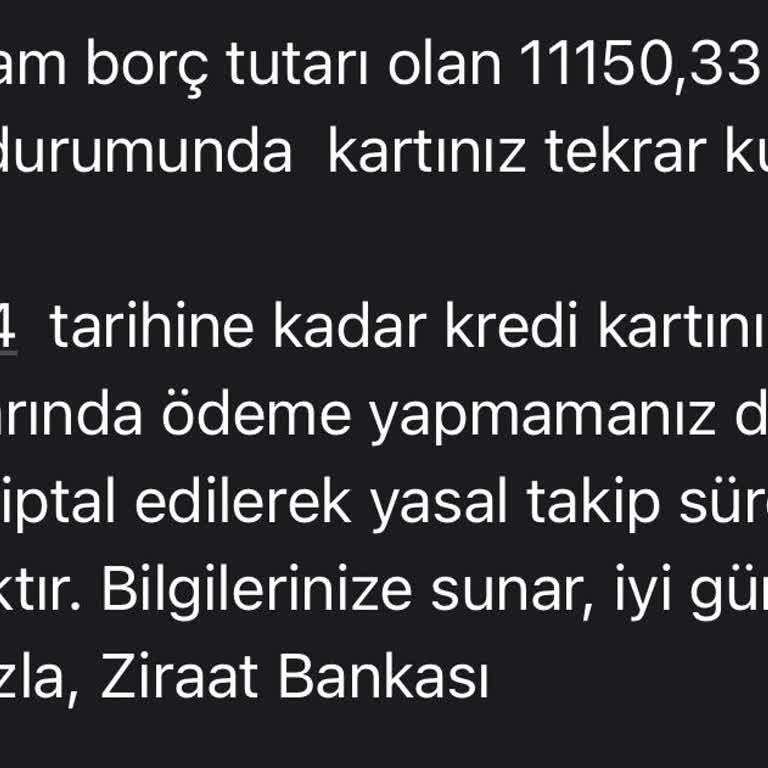 Ziraat Bankası Yanlış Bilgilendirmeyle Kartım İptal Edildi