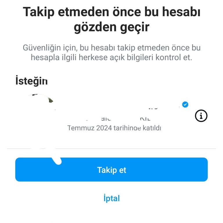 Instagram Gözden Geçir Uyarısı