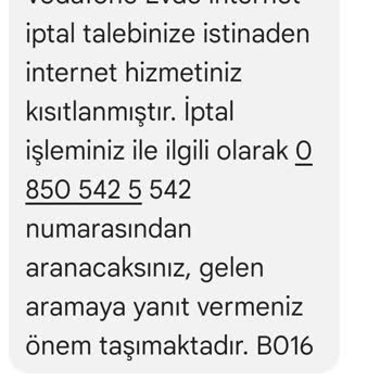 Vodafone Net Vodafone Paketimi İptal Etmiyor.