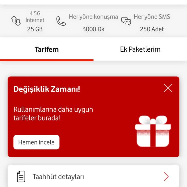 Vodafone'un Yanıltıcı Tarife Bilgilendirmesi