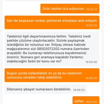Migros Hatalı Ürün Gönderildi