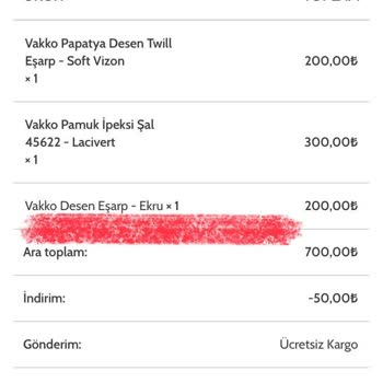 Organic Scarfs Yanlış Ürün Ve Kötü Müşteri Hizmeti Deneyimi