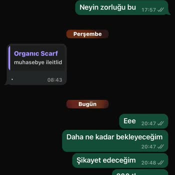 Organic Scarfs Yanlış Ürün Ve Kötü Müşteri Hizmeti Deneyimi