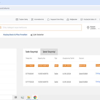Koçtaş İade Sürecini Geciktirmek İstemektedir.