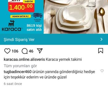 Karaca Züccaciye Ve A101 İş Birliği İle Sipariş Sorunu