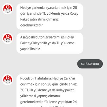 Vodafone Kolay Paketi ve Çark Sorunu