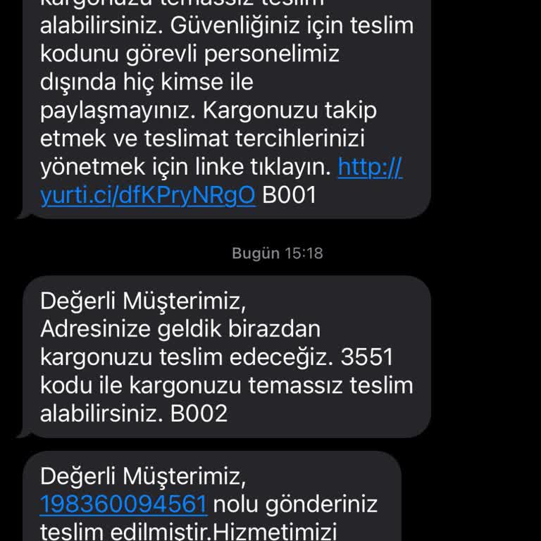Yurtiçi Kargo Karamürsel Şubesi Kargo Teslim Edilmedi