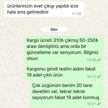 Dk Design Event Eksik Ve Kusurlu Ürün Teslimi