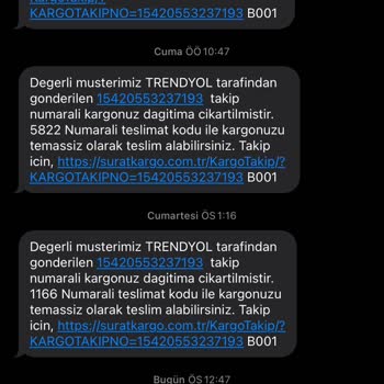 Sürat Kargo Kargomu Getirmiyor. Lütfen Kargomu Getirin
