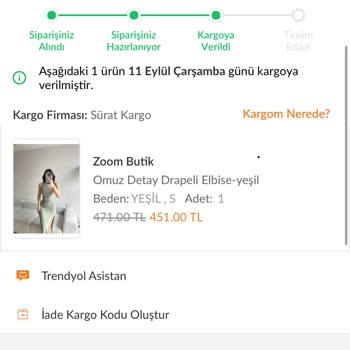 Sürat Kargo Kargomu Getirmiyor. Lütfen Kargomu Getirin
