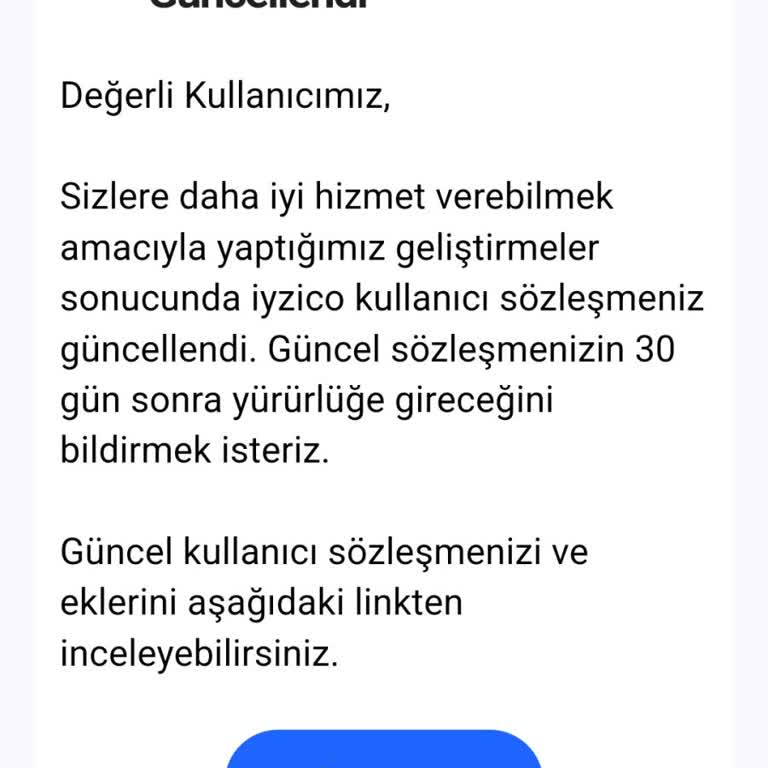 Iyzico Sözleşme Yenileme Mail'i Bilgim Dışında Göndermiş