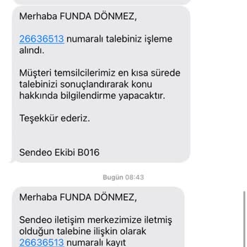 Sendeo Kayıp Kargo Ve Yetersiz Müşteri Hizmetleri