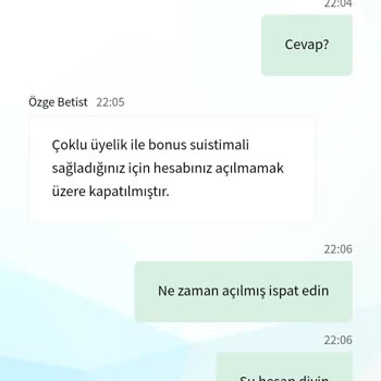 Betist Hesap Kapatma Çoklu Üyelik Varmış
