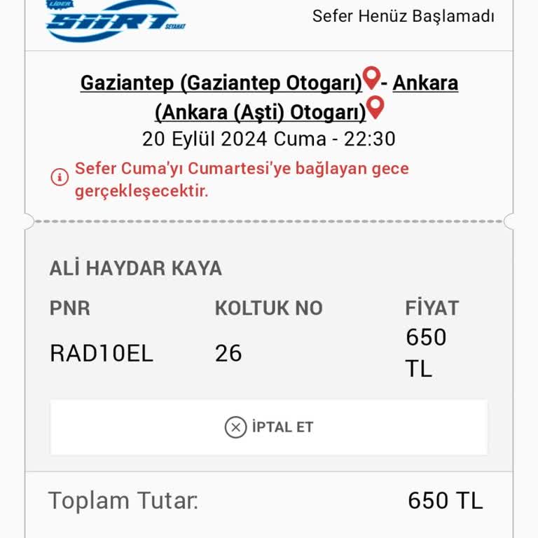 Obilet Emekli İndirimi Yok.