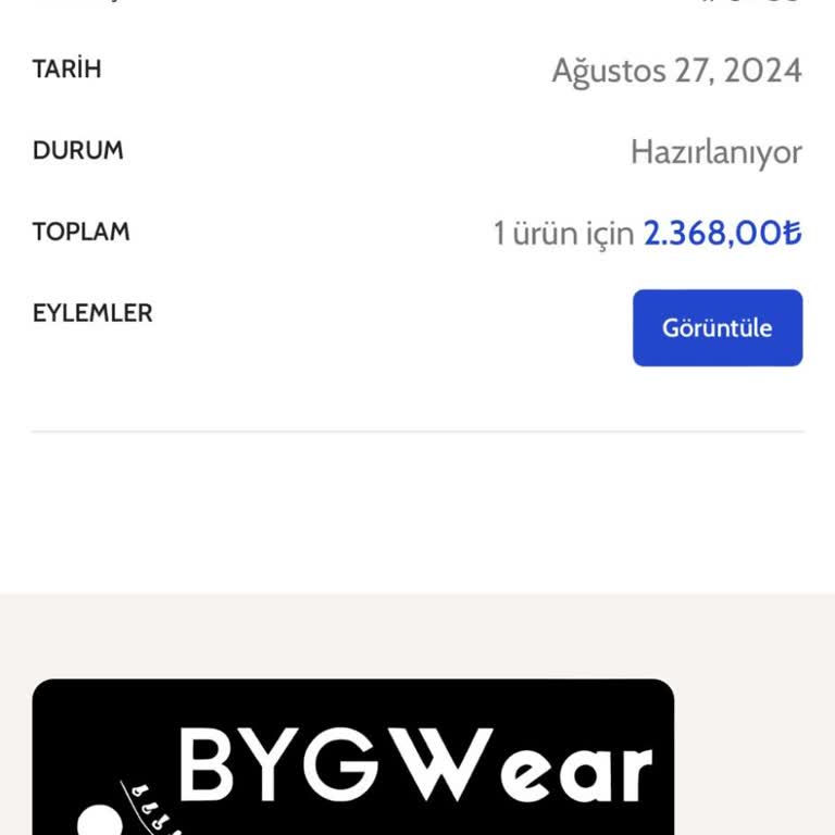 Byg Wear Sipariş