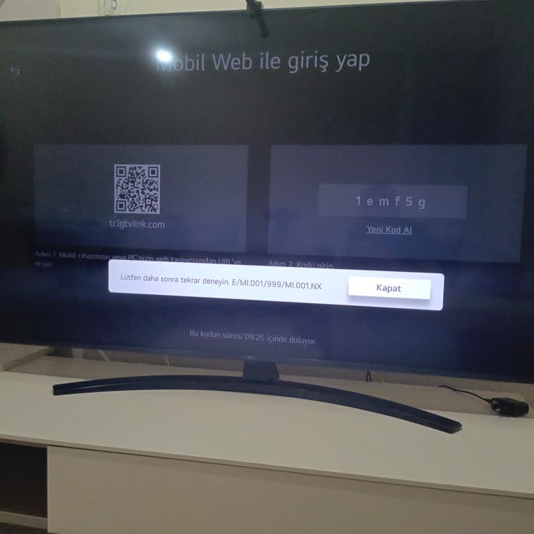 LG TV Hesap Açmıyor Yardım