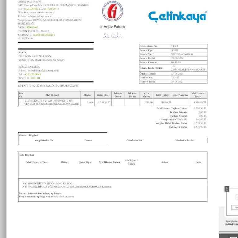 Çetinkaya İnternet Mağazacılığı Şikayet