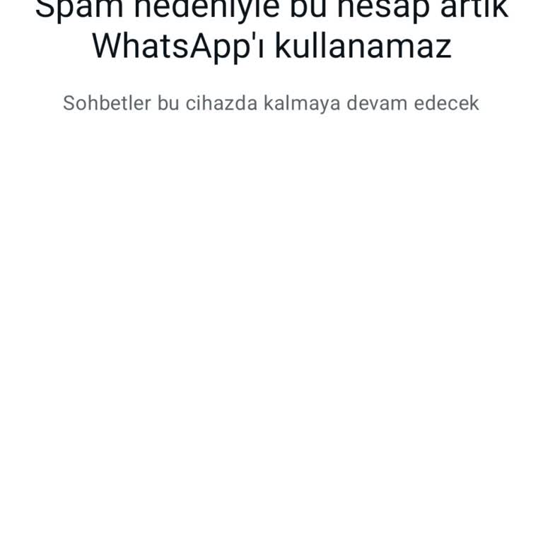WhatsApp Hesap Kapatılma Sorunu