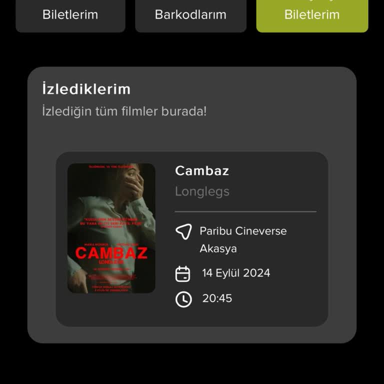 Paribu Cineverse Akasya AVM'de Karanlık Film Deneyimi!