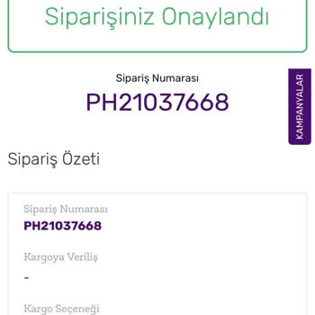 Gratis Siparişimi İptal Etti